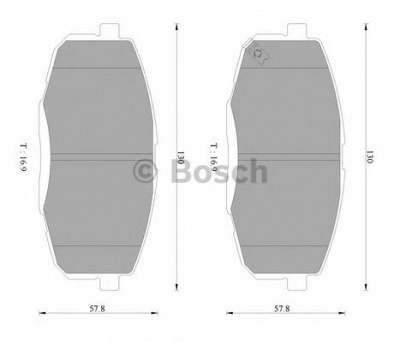 BOSCH 0986ab3094 -  Комплект тормозных колодок, дисковый тормоз