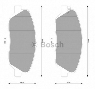 BOSCH 0986ab3095 -  Комплект тормозных колодок, дисковый тормоз