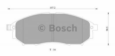 BOSCH 0986ab3098 -  Комплект тормозных колодок, дисковый тормоз