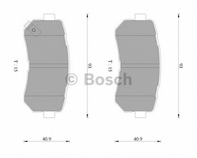 BOSCH 0986ab3099 -  Комплект тормозных колодок, дисковый тормоз