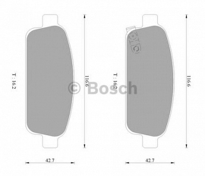 BOSCH 0986ab3103 -  Комплект тормозных колодок, дисковый тормоз