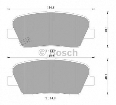 BOSCH 0986ab3105 -  Комплект тормозных колодок, дисковый тормоз