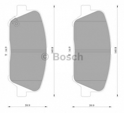 BOSCH 0986ab3108 -  Комплект тормозных колодок, дисковый тормоз