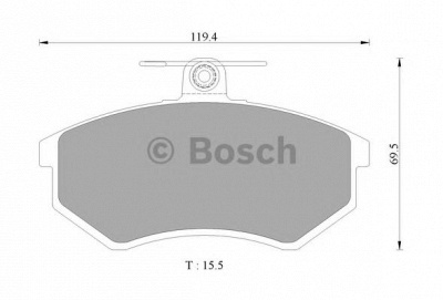 BOSCH 0986ab3109 -  Комплект тормозных колодок, дисковый тормоз