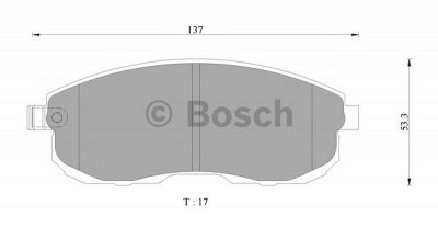 BOSCH 0986ab3120 -  Комплект тормозных колодок, дисковый тормоз