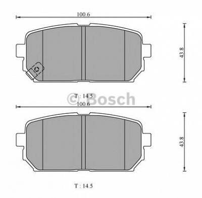BOSCH 0986ab3125 -  Комплект тормозных колодок, дисковый тормоз