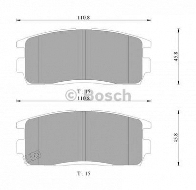 BOSCH 0986ab3127 -  Комплект тормозных колодок, дисковый тормоз