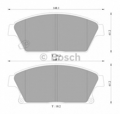 BOSCH 0986ab3131 -  Комплект тормозных колодок, дисковый тормоз