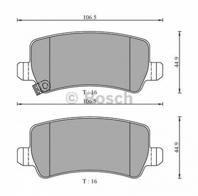 BOSCH 0986ab3132 -  Комплект тормозных колодок, дисковый тормоз