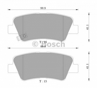 BOSCH 0986ab3133 -  Комплект тормозных колодок, дисковый тормоз