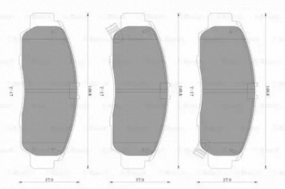 BOSCH 0986ab3500 -  Комплект тормозных колодок, дисковый тормоз