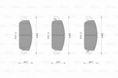 BOSCH 0986ab3502 -  Комплект тормозных колодок, дисковый тормоз