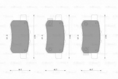 BOSCH 0986ab3524 -  Комплект тормозных колодок, дисковый тормоз