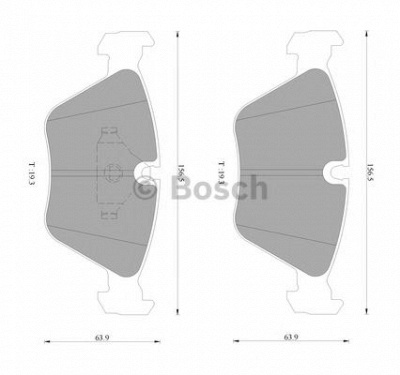 BOSCH 0986ab4429 -  Комплект тормозных колодок, дисковый тормоз