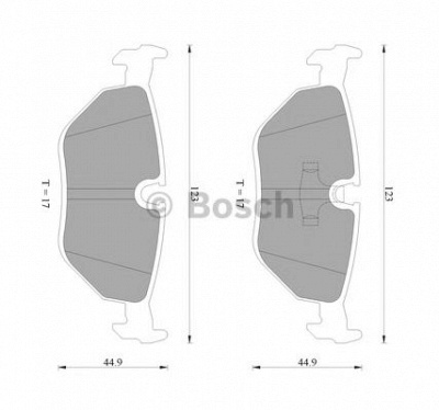 BOSCH 0986ab4430 -  Комплект тормозных колодок, дисковый тормоз