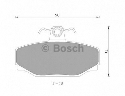 BOSCH 0986ab4435 -  Комплект тормозных колодок, дисковый тормоз