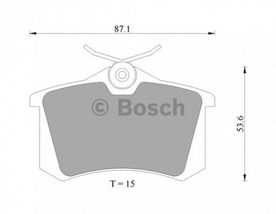 BOSCH 0986ab4436 -  Комплект тормозных колодок, дисковый тормоз
