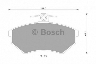 BOSCH 0986ab4445 -  Комплект тормозных колодок, дисковый тормоз