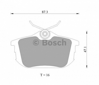 BOSCH 0986ab4466 -  Комплект тормозных колодок, дисковый тормоз