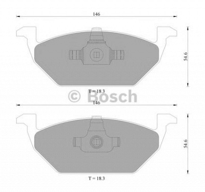 BOSCH 0986ab4467 -  Комплект тормозных колодок, дисковый тормоз