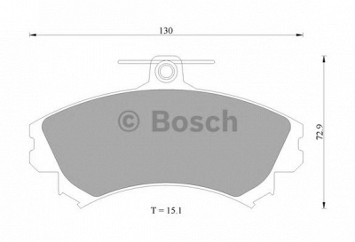 BOSCH 0986ab4551 -  Комплект тормозных колодок, дисковый тормоз