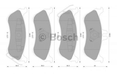 BOSCH 0986ab4562 -  Комплект тормозных колодок, дисковый тормоз