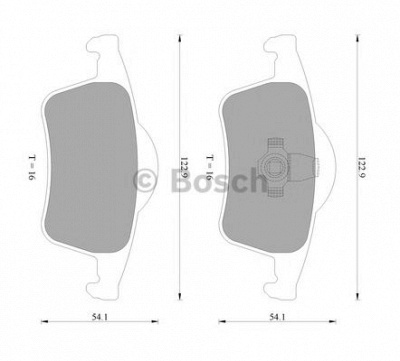 BOSCH 0986ab4565 -  Комплект тормозных колодок, дисковый тормоз