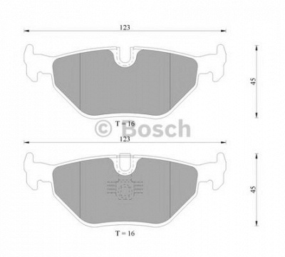 BOSCH 0986ab4693 -  Комплект тормозных колодок, дисковый тормоз