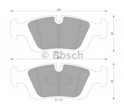 BOSCH 0986ab4727 -  Комплект тормозных колодок, дисковый тормоз