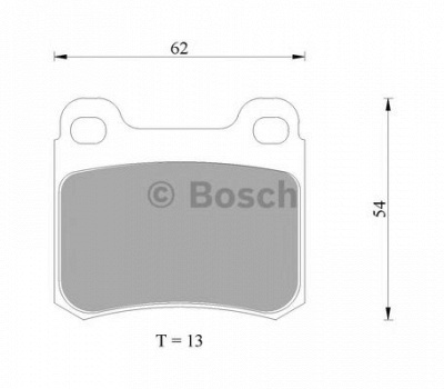BOSCH 0986ab4975 -  Комплект тормозных колодок, дисковый тормоз