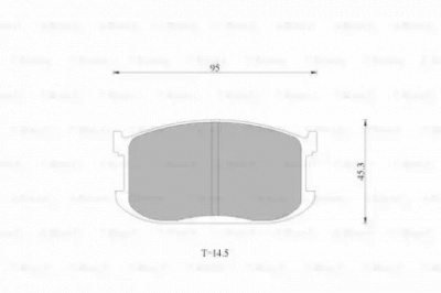 BOSCH 0986ab9001 -  Комплект тормозных колодок, дисковый тормоз