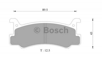 BOSCH 0986ab9007 -  Комплект тормозных колодок, дисковый тормоз