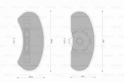 BOSCH 0986ab9012 -  Комплект тормозных колодок, дисковый тормоз