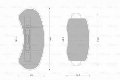 BOSCH 0986ab9014 -  Комплект тормозных колодок, дисковый тормоз