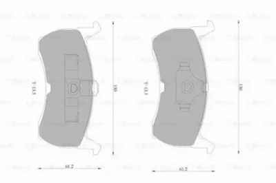 BOSCH 0986ab9021 -  Комплект тормозных колодок, дисковый тормоз