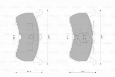 BOSCH 0986ab9022 -  Комплект тормозных колодок, дисковый тормоз