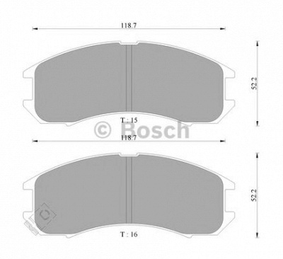 BOSCH 0986ab9024 -  Комплект тормозных колодок, дисковый тормоз