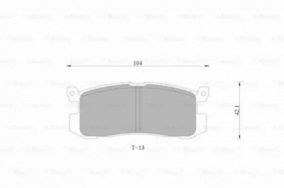 BOSCH 0986ab9025 -  Комплект тормозных колодок, дисковый тормоз