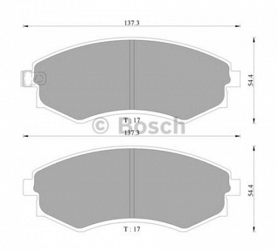 BOSCH 0986ab9038 -  Комплект тормозных колодок, дисковый тормоз