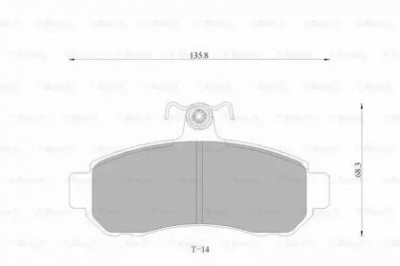 BOSCH 0986ab9046 -  Комплект тормозных колодок, дисковый тормоз