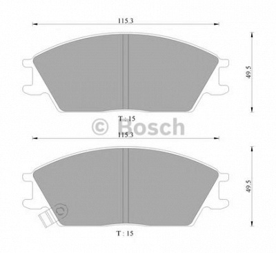 BOSCH 0986ab9059 -  Комплект тормозных колодок, дисковый тормоз
