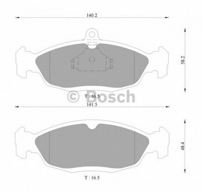 BOSCH 0986ab9066 -  Комплект тормозных колодок, дисковый тормоз