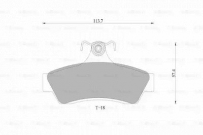 BOSCH 0986ab9074 -  Комплект тормозных колодок, дисковый тормоз