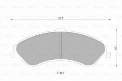 BOSCH 0986ab9082 -  Комплект тормозных колодок, дисковый тормоз