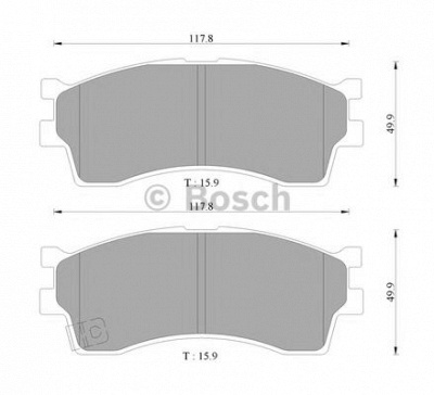 BOSCH 0986ab9099 -  Комплект тормозных колодок, дисковый тормоз