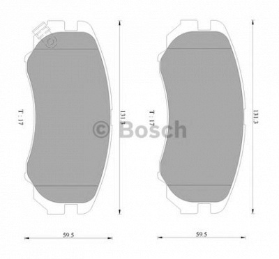 BOSCH 0986ab9106 -  Комплект тормозных колодок, дисковый тормоз