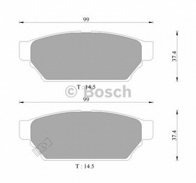 BOSCH 0986ab9118 -  Комплект тормозных колодок, дисковый тормоз