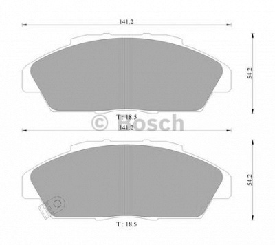 BOSCH 0986ab9120 -  Комплект тормозных колодок, дисковый тормоз