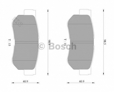 BOSCH 0986ab9150 -  Комплект тормозных колодок, дисковый тормоз