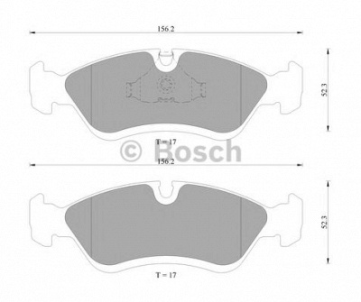 BOSCH 0986ab9202 -  Комплект тормозных колодок, дисковый тормоз